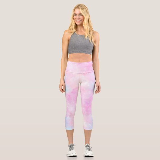Design der bemalten Galaxy-Serie 13  Capri Leggings (Vorderseite)