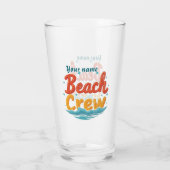 Design der benutzerdefinierten Beach-Crew Name Wav Glas (Rückseite)