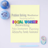 Design der Beruflichen Aufgaben der Sozialarbeiter Flyer (Einzeln)