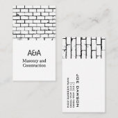 Design der beruflichen Stone-Mauerwerk-Visitenkart Visitenkarte (Vorne/Hinten)