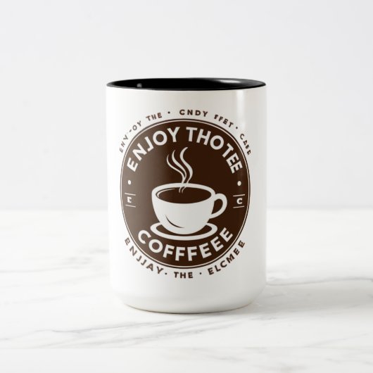 Design der beruflichen Tasse: Fügen Sie eine einzi Zweifarbige Tasse (Mittel)