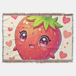 Design der bezaubernden Strawberry-Liebe Decke