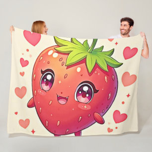 Design der bezaubernden Strawberry-Liebe Fleecedecke