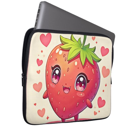 Design der bezaubernden Strawberry-Liebe Laptopschutzhülle (Vorne Rechts)