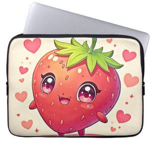 Design der bezaubernden Strawberry-Liebe Laptopschutzhülle