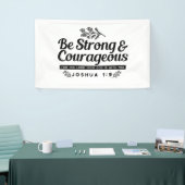 Design der Bibelverse JO 1:9 - stark und mutig sei Banner (Messeveranstaltung)