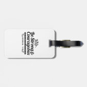 Design der Bibelverse JO 1:9 - stark und mutig sei Gepäckanhänger (Rückseite horizontal)