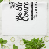 Design der Bibelverse JO 1:9 - stark und mutig sei Geschirrtuch (Gefaltet)