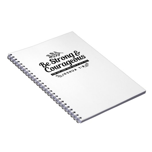 Design der Bibelverse JO 1:9 - stark und mutig sei Notizblock (Rechte Seite)