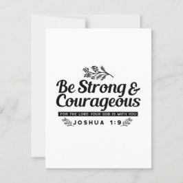 Design der Bibelverse JO 1:9 - stark und mutig sei Postkarte