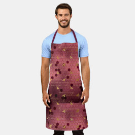 Design der Bienenreihe Burgund 2 Schürze