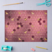 Design der Bienenreihe Burgund 2 Seidenpapier (Basteln)