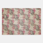 Design der Bienenreihe Burgund 5 Geschenkpapier Set (Vorderseite 3)