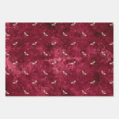 Design der Bienenreihe Burgund 5 Geschenkpapier Set (Vorderseite 2)