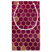 Design der Bienenreihe Burgund 5 Kleine Geschenktüte (Rückseite)