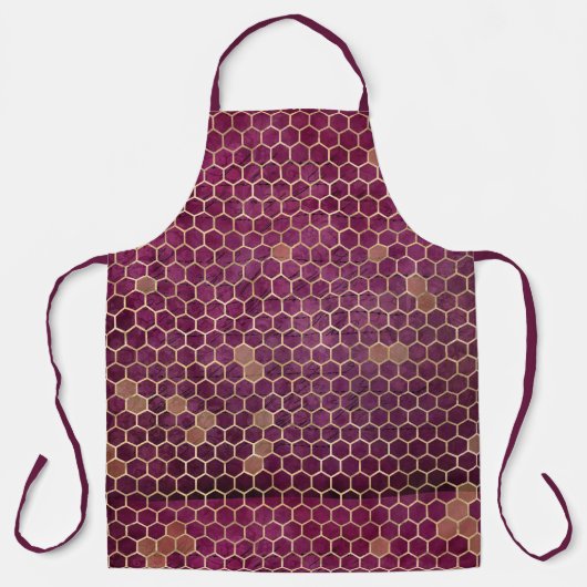 Design der Bienenreihe Burgund 5 Schürze (Vorderseite)