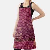 Design der Bienenreihe Burgund 5 Schürze (InSitu)