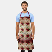 Design der Bienenreihe Burgund Drei Schürze (Getragen)