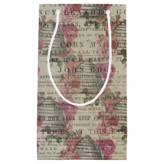 Design der Bienenreihe Burgund Dreizehn Kleine Geschenktüte (Vorderseite)