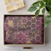 Design der Bienenreihe Burgund One Seidenpapier (Geschenk)