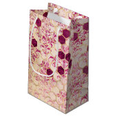 Design der Bienenreihe Burgund Sechzehn Kleine Geschenktüte (Rückseite Schrägansicht)