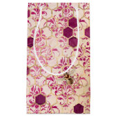 Design der Bienenreihe Burgund Sechzehn Kleine Geschenktüte (Vorderseite)