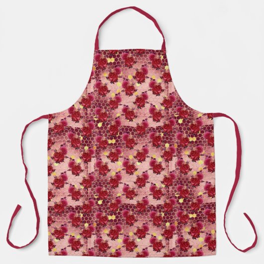 Design der Bienenreihe Burgund siebzehn Schürze (Vorderseite)