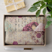 Design der Bienenreihe Burgundy 8 Seidenpapier (Geschenk)