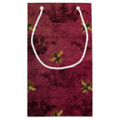 Design der Bienenreihe Burgundy Vier Kleine Geschenktüte (Rückseite)