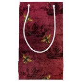 Design der Bienenreihe Burgundy Vier Kleine Geschenktüte (Vorderseite)