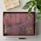 Design der Bienenreihe Burgundy Vier Seidenpapier (Geschenk)