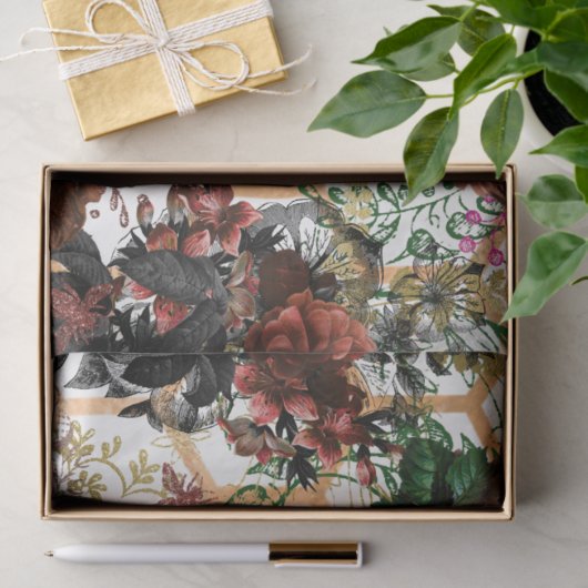 Design der Bienenreihe Holz 46 Seidenpapier (Geschenk)