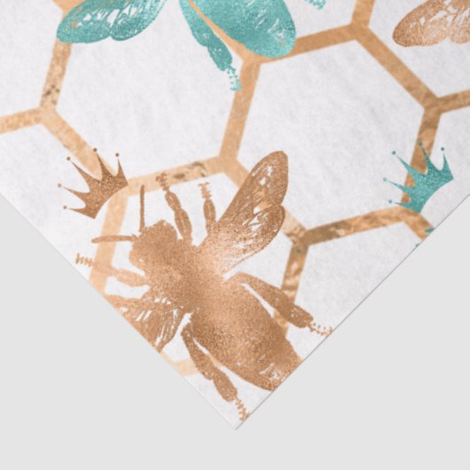 Design der Bienenreihe Holz 48 Seidenpapier (Detail)