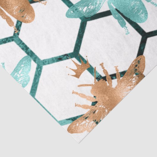 Design der Bienenreihe Holz 63 Seidenpapier (Detail)