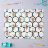 Design der Bienenreihe Holz 64 Seidenpapier (Basteln)