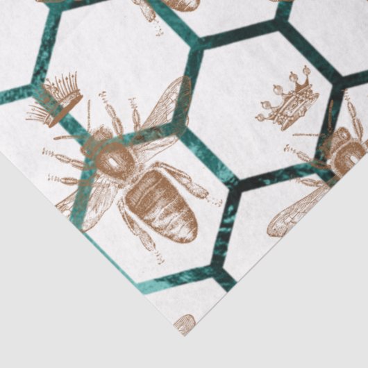 Design der Bienenreihe Holz 64 Seidenpapier (Detail)