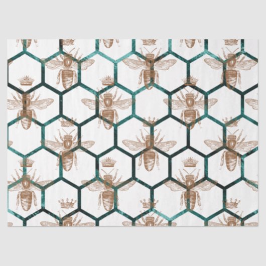 Design der Bienenreihe Holz 64 Seidenpapier (Vorderseite)