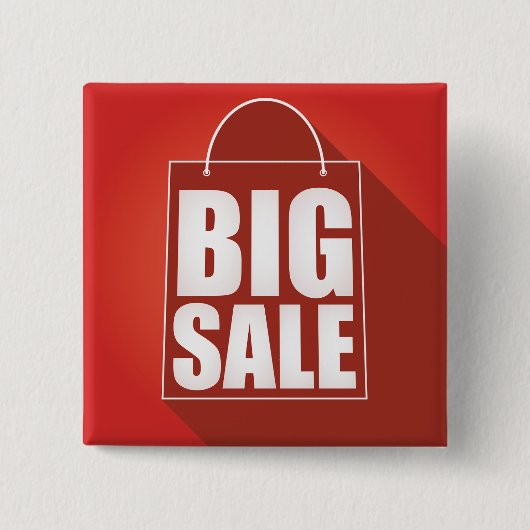 Design der Big Sale Red Retail Bag Button (Vorderseite)