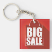 Design der Big Sale Red Retail Bag Schlüsselanhänger (Vorderseite)