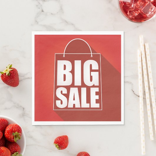 Design der Big Sale Red Retail Bag Serviette