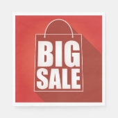 Design der Big Sale Red Retail Bag Serviette (Vorderseite)