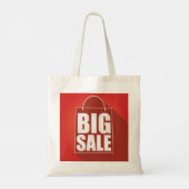Design der Big Sale Red Retail Bag Tragetasche (Rückseite)