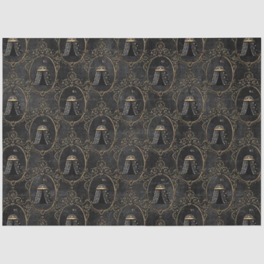 Design der Black and Gold Circus Serie 12 Seidenpapier (Vorderseite)