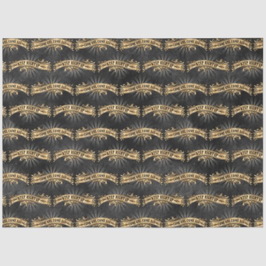 Design der Black and Gold Circus Serie 3 Seidenpapier (Vorderseite)