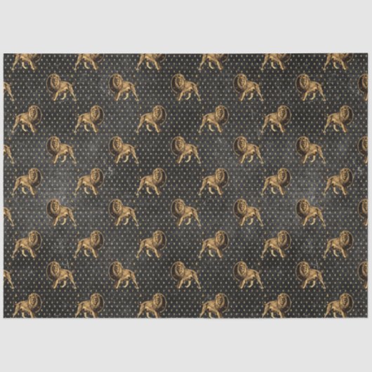 Design der Black and Gold Circus Serie 4 Seidenpapier (Vorderseite)