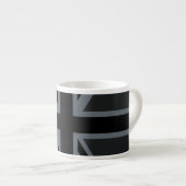 Design der Black Union Jack Flag Espressotasse (Vorderseite Rechts)