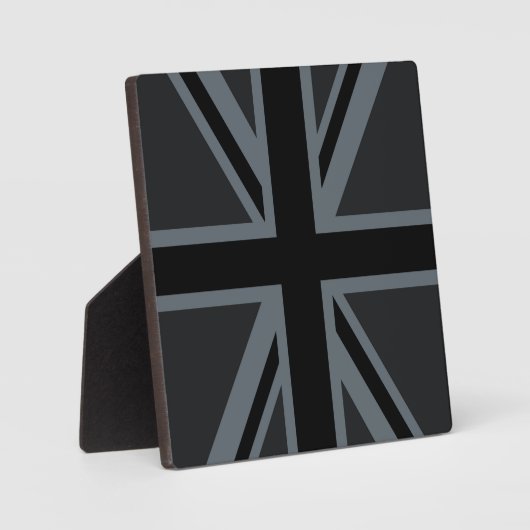 Design der Black Union Jack Flag Fotoplatte (Vorderseite)