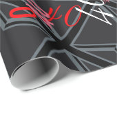 Design der Black Union Jack Flag Geschenkpapier (Rolleneckpunkt)