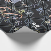 Design der Black Union Jack Flag Geschenkpapier (Ecke)