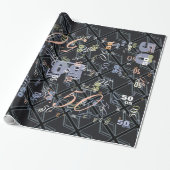 Design der Black Union Jack Flag Geschenkpapier (Ungerollt)